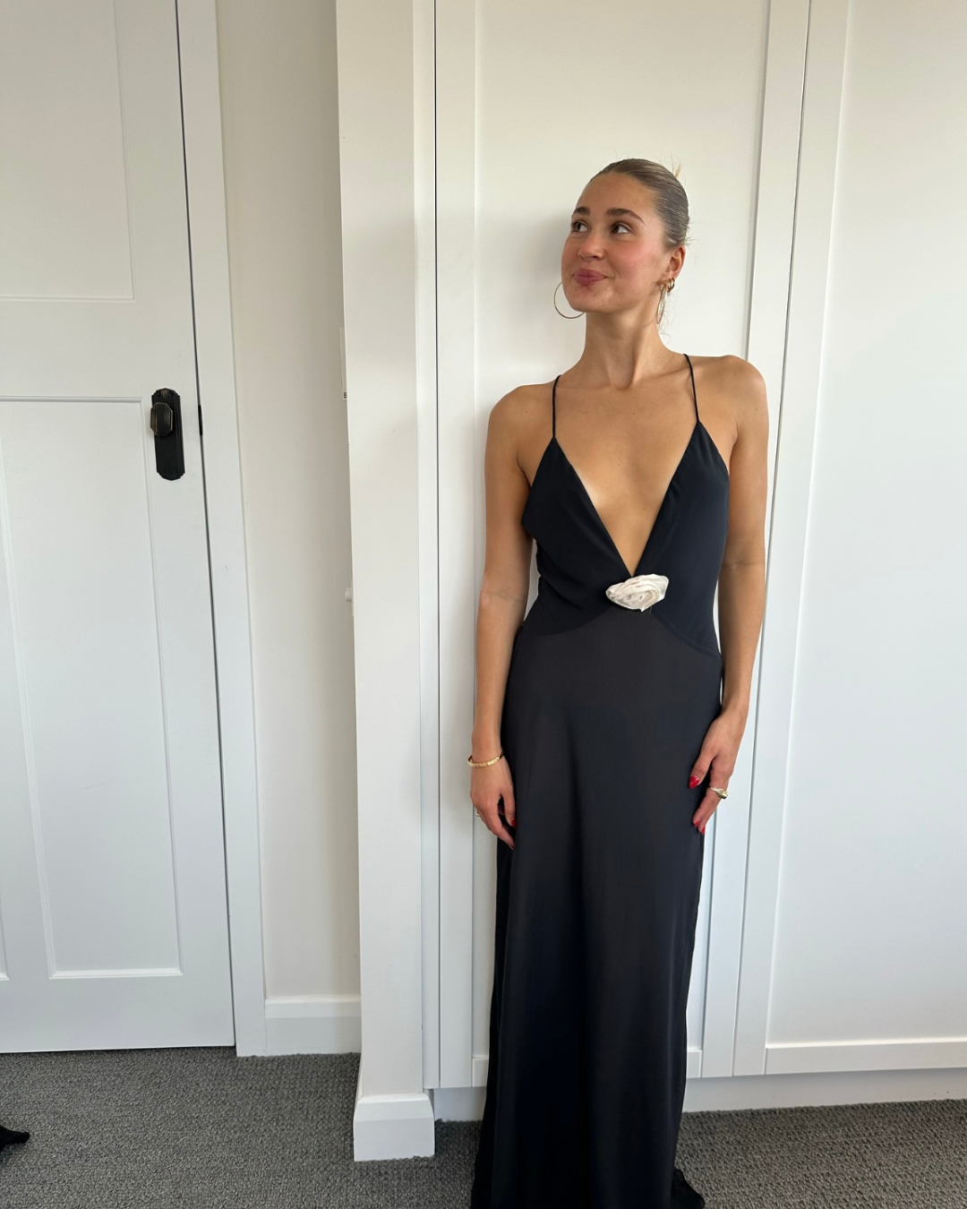 FOR SALE: Helsa Deep V Long Slip Dress