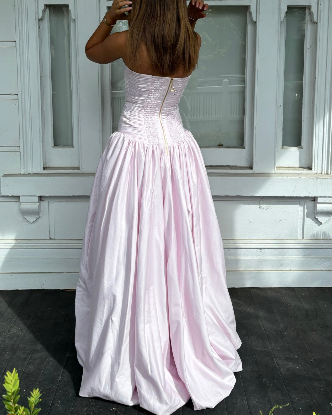 FOR SALE: AJE Bubble Hem Maxi Dress in Pastel Pink