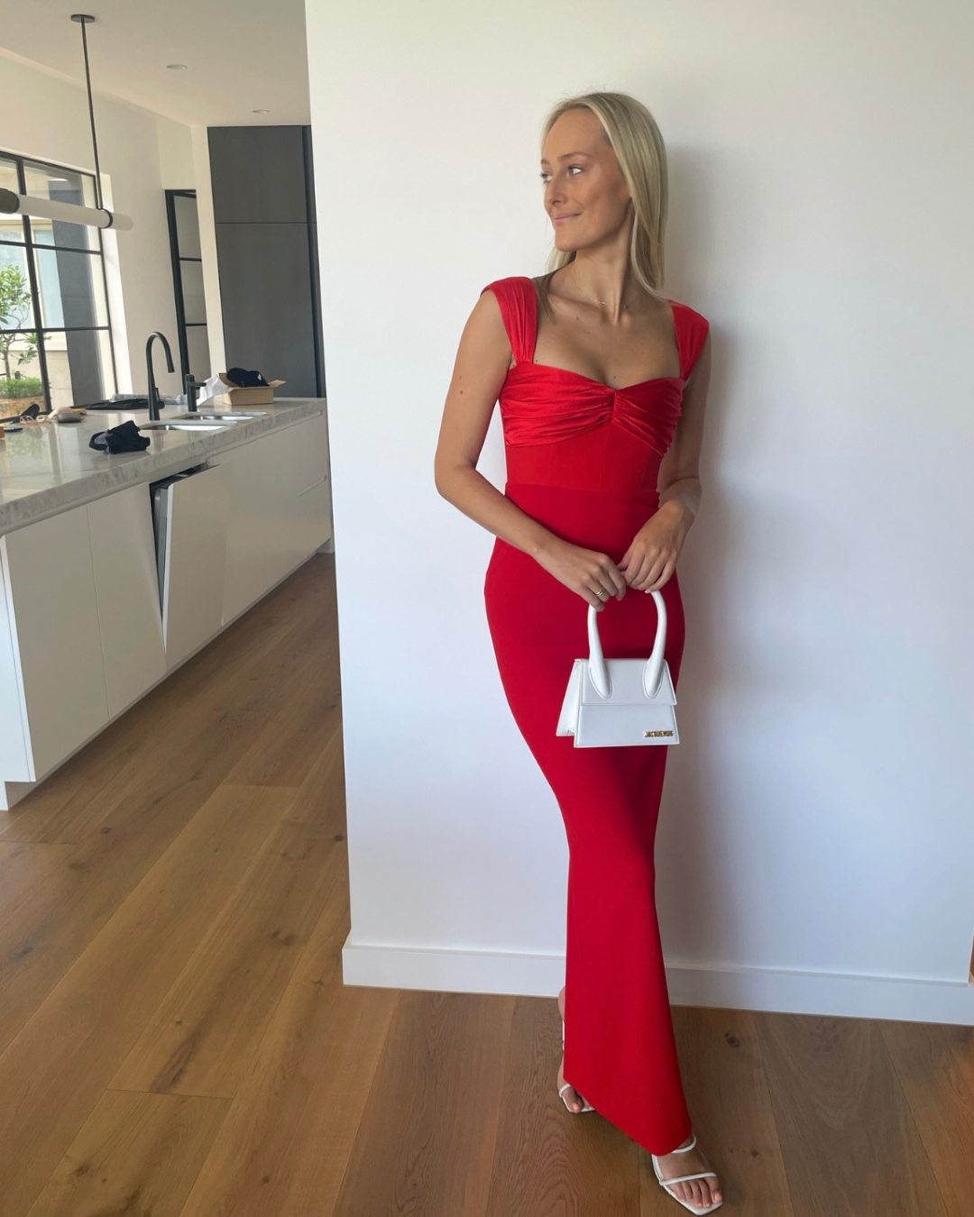 FOR SALE: Solace London Calluna Satin Trim Column Dress