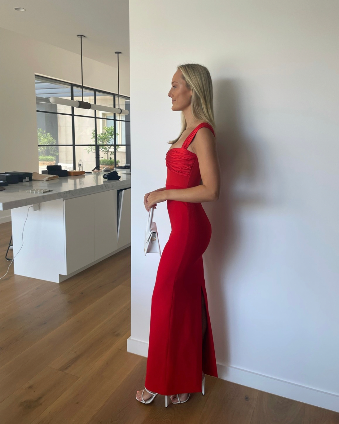 FOR SALE: Solace London Calluna Satin Trim Column Dress