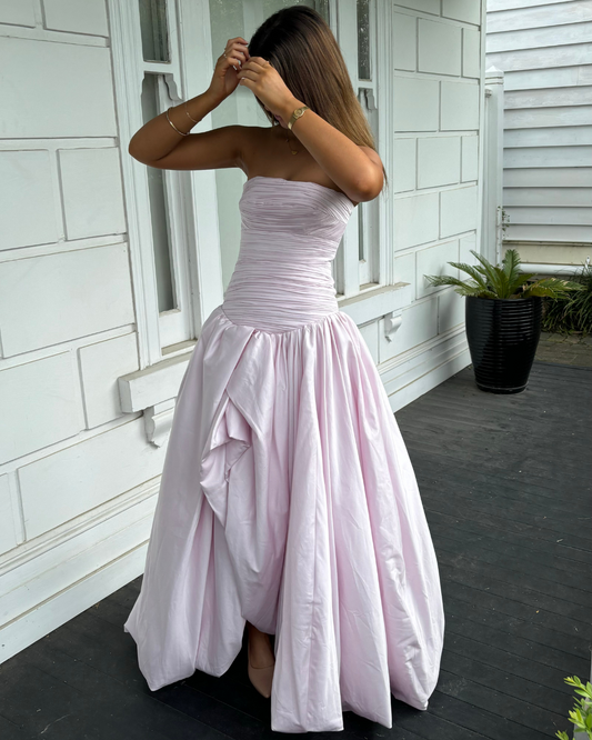 FOR SALE: AJE Bubble Hem Maxi Dress in Pastel Pink
