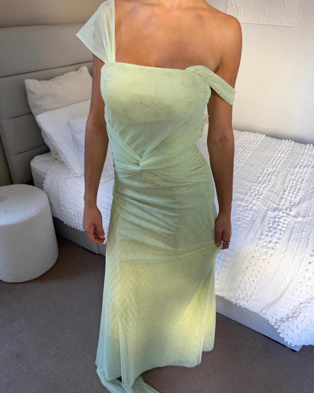 Vintage Vera Wang Matcha Tulle Gown