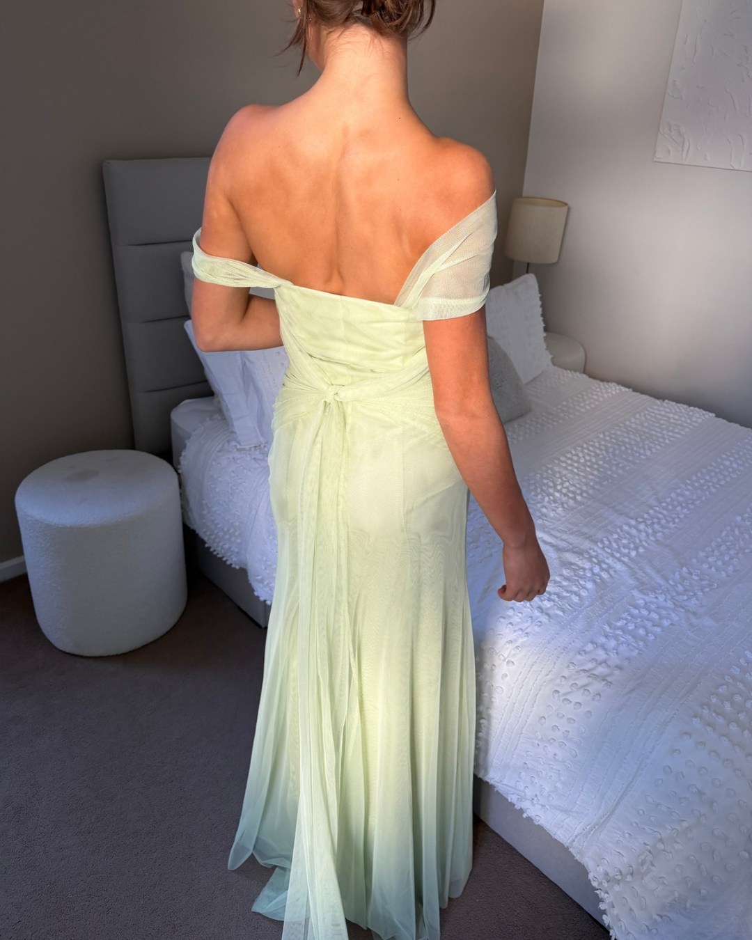Vintage Vera Wang Matcha Tulle Gown