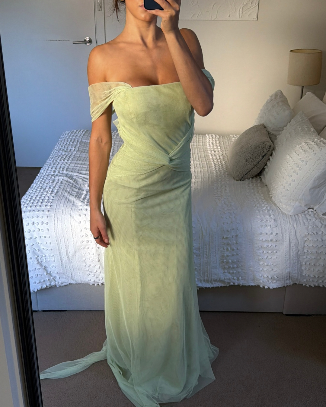 Vintage Vera Wang Matcha Tulle Gown