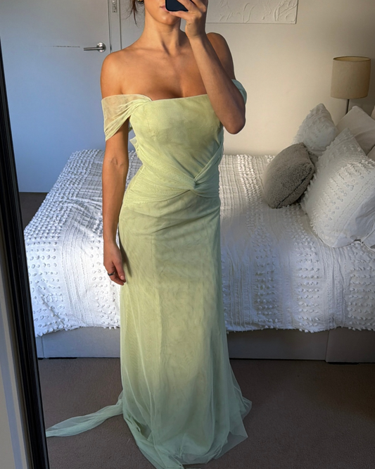 Vintage Vera Wang Matcha Tulle Gown