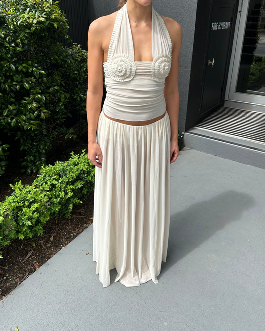 Bec and Bridge Dante Spiral Halter Top & Camille Maxi Skirt Set